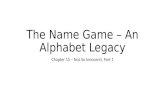 The name game – chapter 15