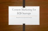 Content Nirvana for b2b product startups