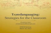 Translanguaging: Strategies for the Classroom