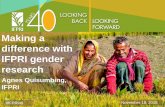 Making A Difference With IFPRI Gender Research