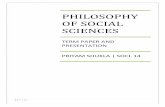 PHILOSOPHY OF SOCIAL SCIENCES