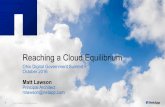 Ohio DGS 16 presentation - Reaching a Cloud Equilibrium - by Matt Lawson