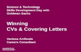 CVs and Covering Letters  - Skills Development Day with Goldman Sachs Oct 2016