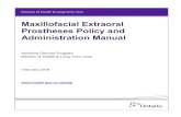 Maxillofacial Extraoral Prostheses Policy and Administration Manual