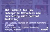 The Formula for How Enterprise Marketers are Succeeding with Content Marketing [RESEARCH]