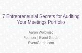 7 Entrepreneurial Secrets for Auditing Your Meetings Portfolio