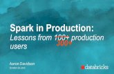 Spark Summit EU 2015: Lessons from 300+ production users