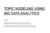 Topic modeling using big data analytics