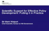 Scientific support for effective policy development: putting it in practice