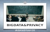Big Data & Privacy @ #Datadriven16