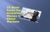 25 Basic Rules For Investing Money In Stock Markets | GetUpWise