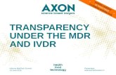 Transparency under the new MDR and IVDR