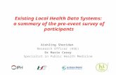 6. Existing Local Health Data Systems: a summary of the pre-event survey of participants