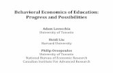 Behavioral Economics of Education: Progress and Possibilities