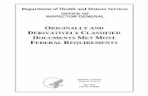 Originally and Derivatively Classified Documents Met Most Federal ...