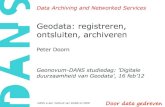Geodata: registreren, ontsluiten, archiveren