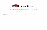 6.7 Release Notes - Red Hat