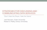 Strategies for Discussing and Communicating Data Services
