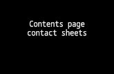 Contents page contacts