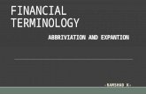 Financial terminology