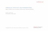 Oracle Policy Automation - Best Practice Guide for Rule Developers