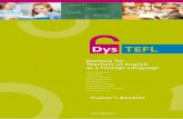 Dyslexia for Teachers of English as a Foreign Language Trainer's ...