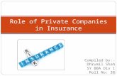 Role of Private Companies in Insurance