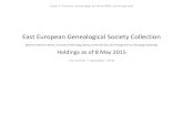 East European Genealogical Society Collection