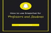 Snapchat for professors