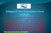 Safeguard your foundation from leakage