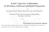 Link Capacity Estimation in Wireless Software Defined Networks