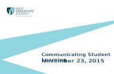 Communicating student learning, november 2015