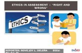 ETHICS IN ASESSMENT