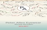 1935 PeterAllen Eyewear 2016 A4 Catalogue No prices