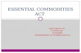 Essential commodity act ppt