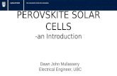 Perovskite Solar Cells - an Introduction