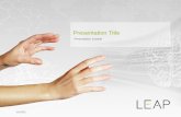 Leap Motion Capabilities Overview Presentation