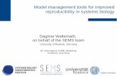 Model management tools for improved reproducibility in systems biology
