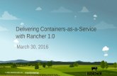 Rancher March 2016 Online Meetup Containers-as-a-Service with Rancher 1.0