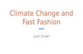 Climate change and fast fashion