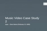 Music video case study 2