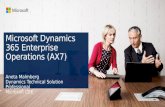 Microsoft Dynamics 365: Enterprise Operations (AX7), (Aneta Malmberg, Microsoft CEE)