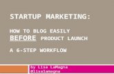 Startup Marketing: Blog before you launch the product
