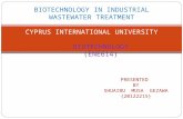 Biotechnology in Industrial Waste water Treatment
