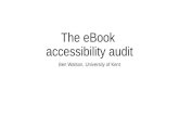 The eBook Assessibility Audit