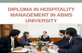 Diploma in hospitality management in abms university