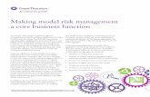 Making model risk management a core business function