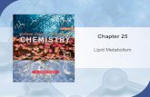 Chem 45 Biochemistry: Stoker chapter 25 Lipid Metabolism