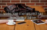 Making your startup's first sale