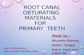 Obturating materials for primary teeth
